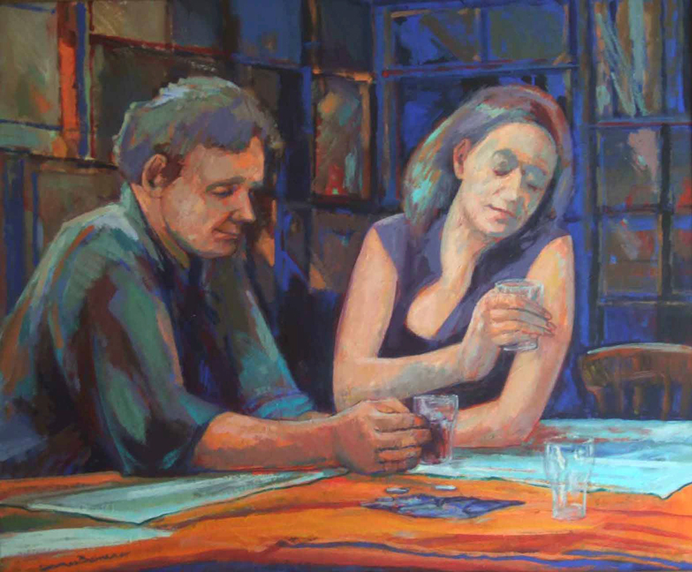 Pub Talk, acrylic on canvas, 2011.