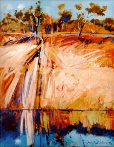 Wyandotte Pond,30" x 40" (76cm x 101.5cm) acrylic on canvas, 2001.